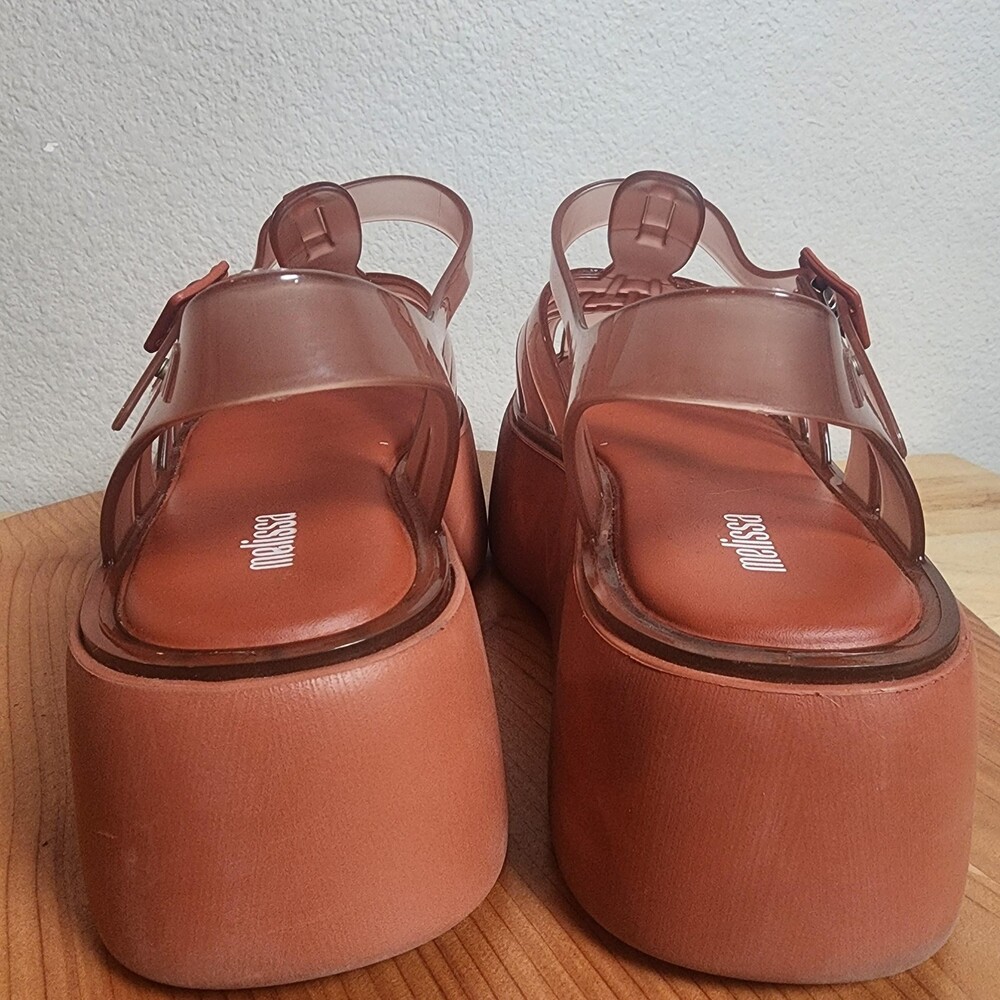 Melissa Shoes Womens Size 9 Pink Jelly Fisherman Platform Sandals Slingback - Picture 3 of 12